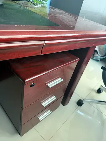 Solid Wooden Office Desk with 3-Drawer Good Condition