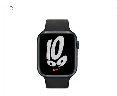 Apple Watch Series 7 black with Black Sport Band