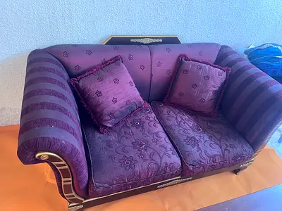 Purple 2-seater Sofa and 4-single set / Loveseat in Good Condition