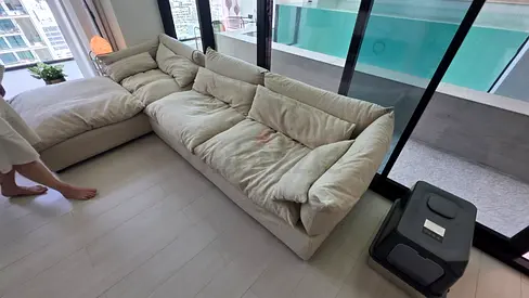 Marina Home feather 🪶 filled L Shape Sofa