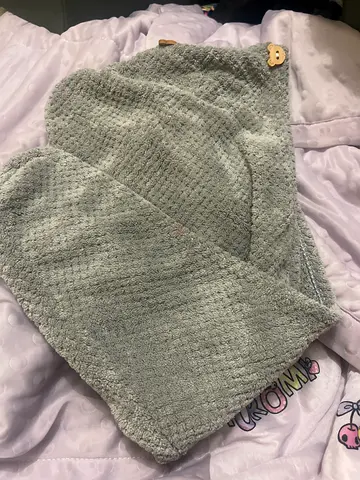 Grey Microfiber Hair Towel