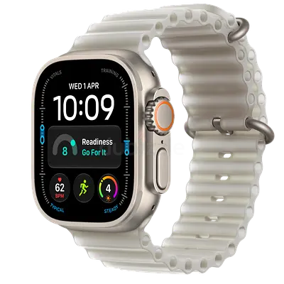 Apple Watch Ultra 4 GPS + Cellular 49mm Natural Titanium, Translucent Gray Ocean Band