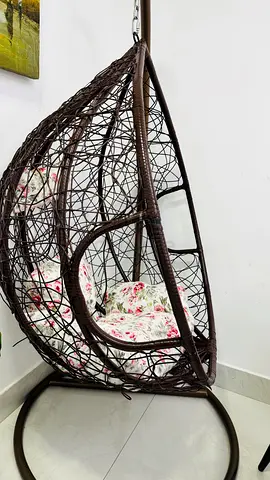 Swing with Stand and Floral Cushion