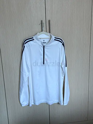 ADIDAS Golf Men's Lightweight Performance 1/4-Zip Pullover Layering Top - M - with built-in UPF 50+