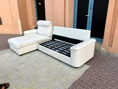 Almost brand new Condition Ikeà Lidhult L Shape Sofa bed with storage beige
