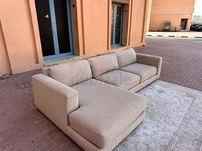 Premium Quality Crate&Barrel L Shape Sofa Beige