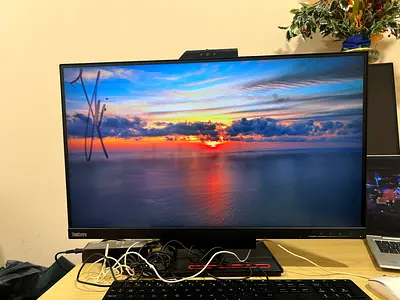 Lenovo 27" Monitor attached with Lenovo Mini PC
▪︎ Core i7 - 6 Generation
▪︎ 8 GB RAM
▪︎ 256 GB SSD