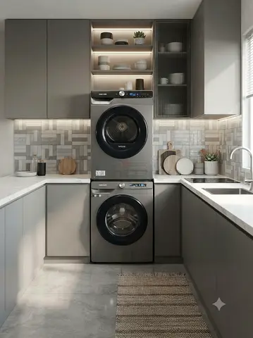Samsung 9kg Washer & Dryer Set – Gray Finish, Excellent Condition