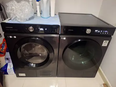 Samsung bespoke top model washer dryer separate set