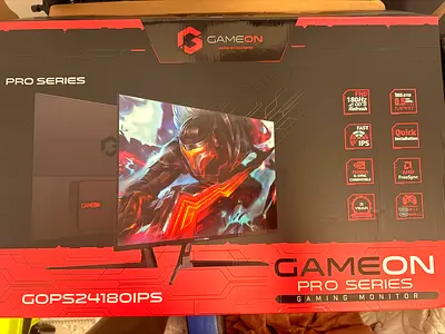 GameOn PS24180IPS Gaming Monitor, 23.8" FHD Fast IPS Display, 180Hz Refresh Rate, 0.5ms Response Tim