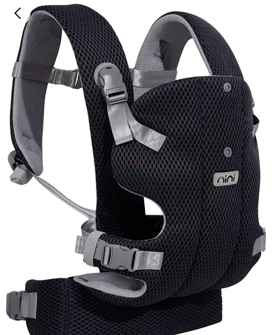 Nini nordic air Comfortable Front and Back Baby Carrier - Breathable Mesh, Black
