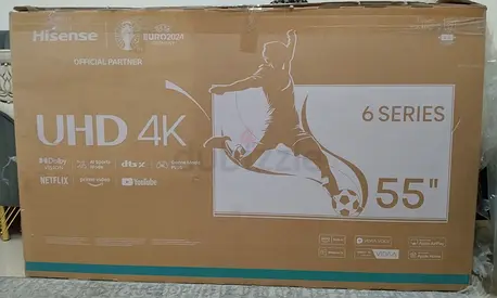 Hisense 55" UHD 4K Smart TV - 6 Series For Sale - Excellent Condition - With Box - Used slightly