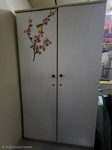 Two-door white wardrobe Good Condition