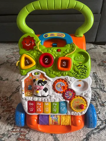 VTech First Steps Baby Walker | Push Along Walker Baby Toy with Shapes, Sounds, Music, Phrases, Pret