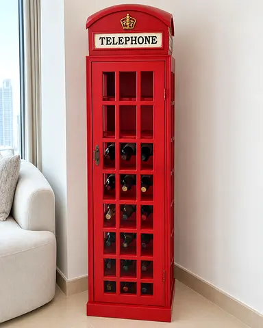 London Telephone Booth Bar Cabinet