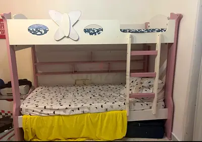 Bunk bed Real wood colorful with mattress