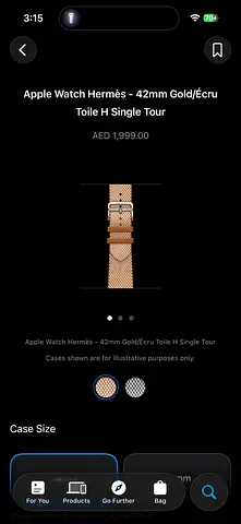 Apple Watch Hermès 42mm Gold/Écru Single Tour Band
