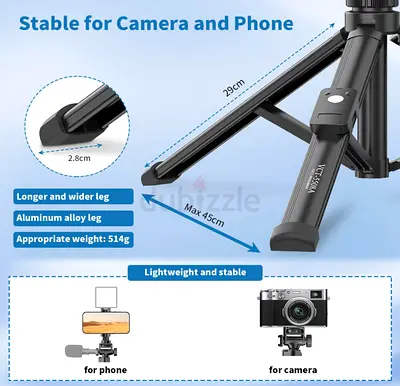 Lightweight Foldable Mini Tripod for Camera & Phone - Aluminum Alloy