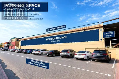 Road Facing || 20 Cars Parking || Exclusive Signage Space