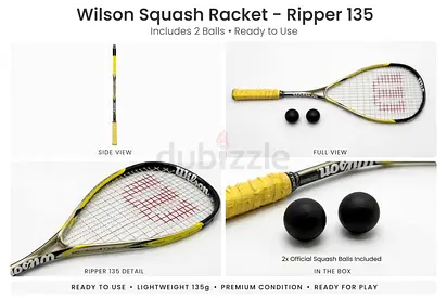 Pair of Lightweight Badminton Rackets and squash racket - Used, Good Condition