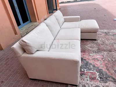 Crate And Barrel L shape sofa Beige