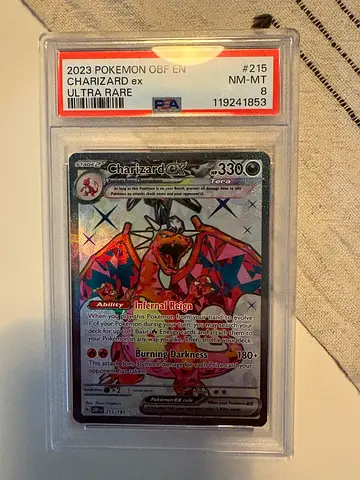 PSA Graded 2023 Pokémon Charizard EX Ultra Rare NM-MT 8