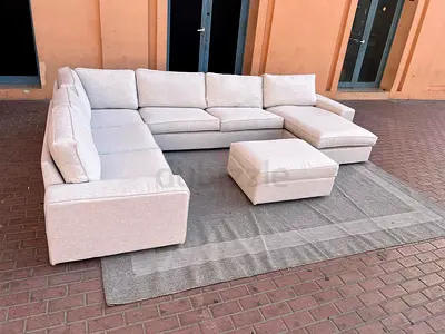 Without footstool Ikea Kivik U Shape Sofa Beige