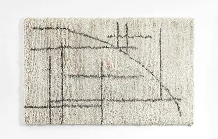 Rivinias White Abstract Rug 183x274cm