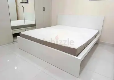 Ikea king size bed with mattress and storage drawers