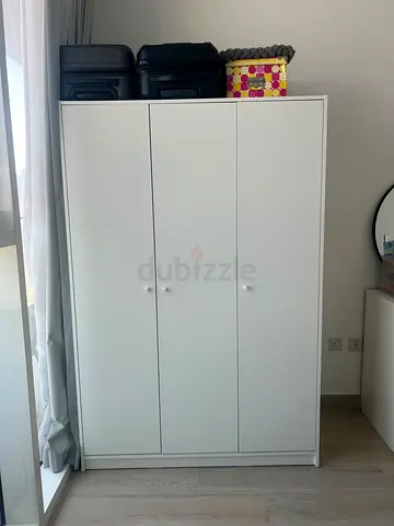 IKEA KLEPPSTAD wardrobe with 3 doors, white