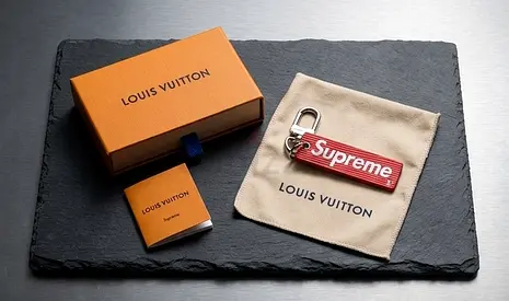Louis Vuitton x Supreme Epi Leather Key Ring / Bag Charm - Red (Model MP2074)