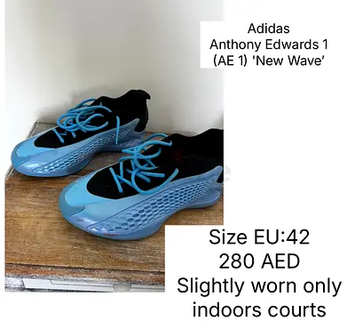 Adidas Anthony Edwards 1 'New Wave' sneakers EU 42 - lightly used