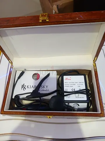 Nail tech kit with power adapter with wooden box