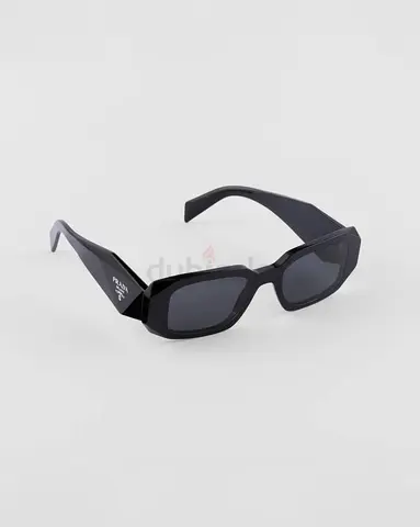 Prado Black Rectangular Sunglasses with high quality carbonate Frame