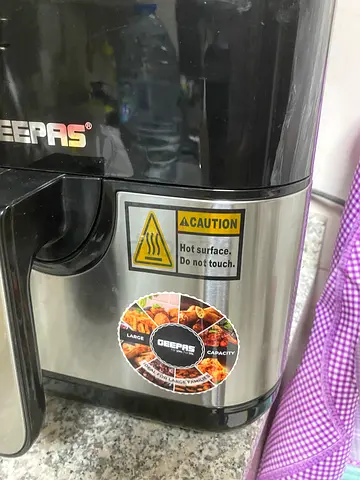 Geepas Air Fryer 5L – Silver & Black – Excellent Condition