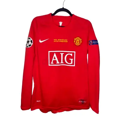Nike Manchester United 2008 Moscow Final Long Sleeve Size L XL