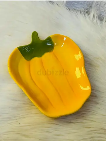 Ceramic Yellow Pumpkin Serving Dish