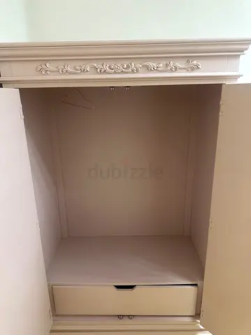 Light pink Ornate Wardrobe / Armoire - Good Condition