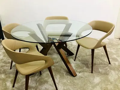 Bellini modern chair and connubia Mikado Dining set