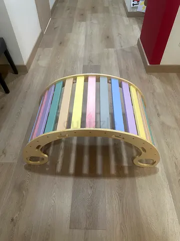 Montessori Wooden Rainbow Rocker / Climbing Arch for Toddlers