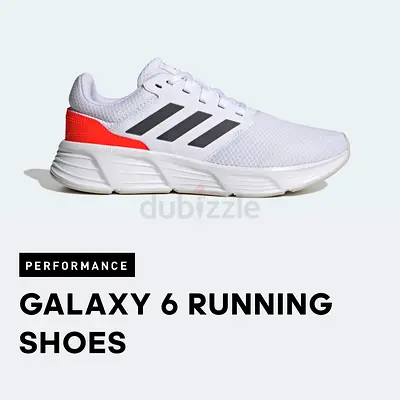 Adidas Galaxy 6 Running Shoes - White/Orange Size Available US - 9 UK -8.5 EU 42 2/3