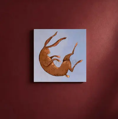 Original painting on canvas rabbit