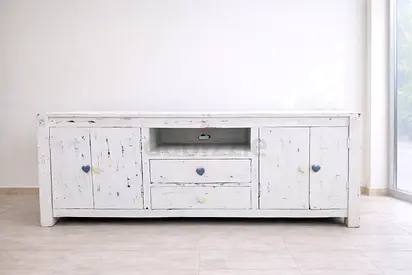 Beautiful Solid Wood Vintage Style Tv Table