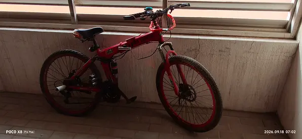 Used Red Full-Suspension Mountain Bike - excellent Condition
