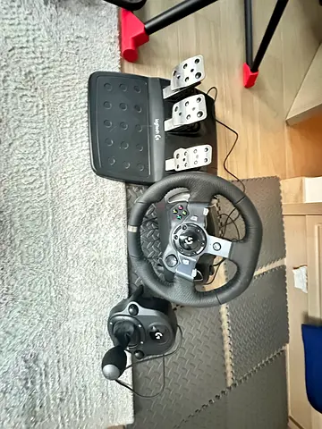Gaming Chair and G920 steering wheel Foldable Racing Simulator Cockpit with Wheel and Pedal Mount