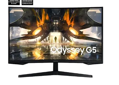 Samsung Odyssey G5 Curved 32 Inch 165Hz WQHD 2560x1440 1ms AMD FreeSync Gaming Monitor
