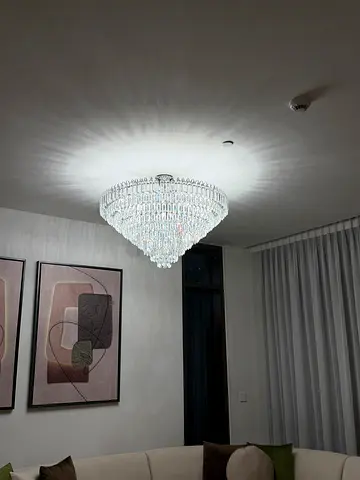Large Crystal Chandelier - Elegant Ceiling Light Fixture