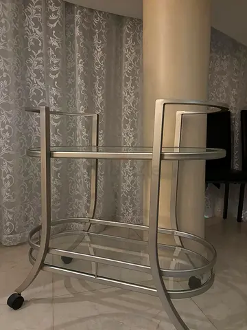 Metal Glass Trolley table