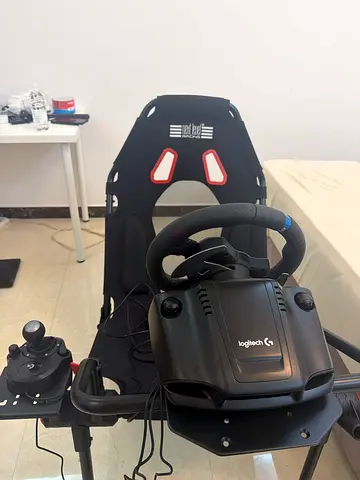 Next Level racing seat with Logitech G Racing Wheel and Pedals with Racing Seat