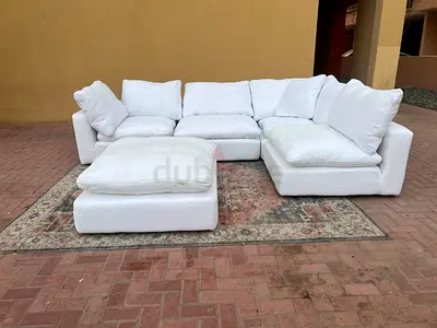 Modular feather filled loom collection sofa